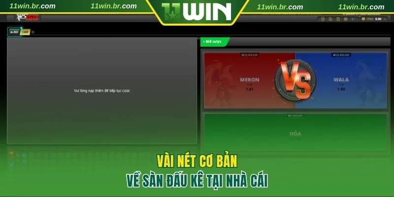 Một vài thông tin cơ bản về sàn đấu kê tại 11WIN 